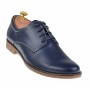 Pantofi barbati casual din piele naturala bleumarin - PABLM